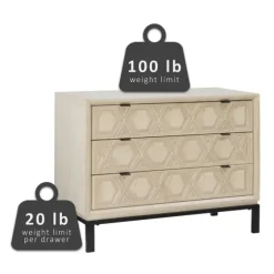 Cream Geometric Overlay Chest-Kirkland's Home Hot