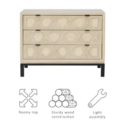 Cream Geometric Overlay Chest-Kirkland's Home Hot