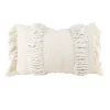 Cream Hand Woven Fringe Ends Lumbar Pillow-Kirkland's Home Best