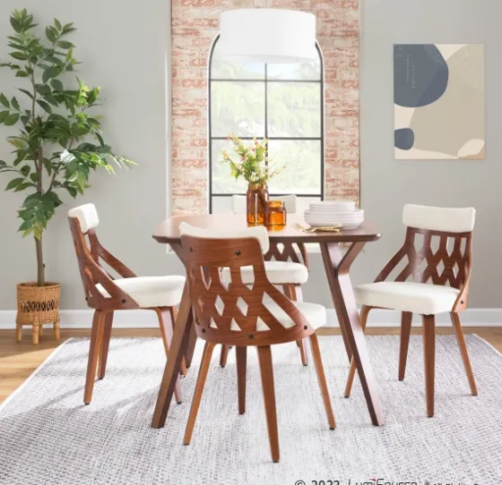 Cream Lattice Back 2-Pc. Dining Chair Set-Kirkland's Home Fashion