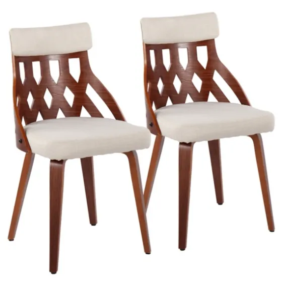 Cream Lattice Back 2-Pc. Dining Chair Set-Kirkland's Home Fashion