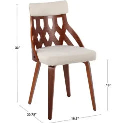 Cream Lattice Back 2-Pc. Dining Chair Set-Kirkland's Home Fashion