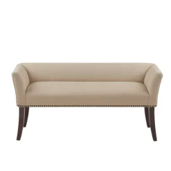Cream Low Back Flared Arms Bench-Kirkland's Home Cheap