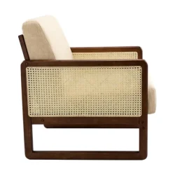Cream Mahogany Finish Cane Panel Accent Chair-Kirkland's Home Cheap