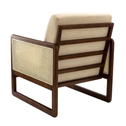 Cream Mahogany Finish Cane Panel Accent Chair-Kirkland's Home Cheap