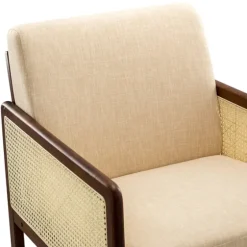 Cream Mahogany Finish Cane Panel Accent Chair-Kirkland's Home Cheap