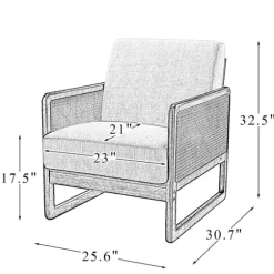 Cream Mahogany Finish Cane Panel Accent Chair-Kirkland's Home Cheap