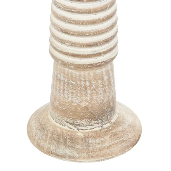 Cream Mango Wood Candle Holders, Set Of 3-Kirkland's Home Flash Sale