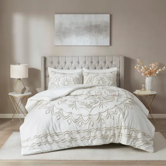 Cream Medallion California King Comforter Set-Kirkland's Home Fashion