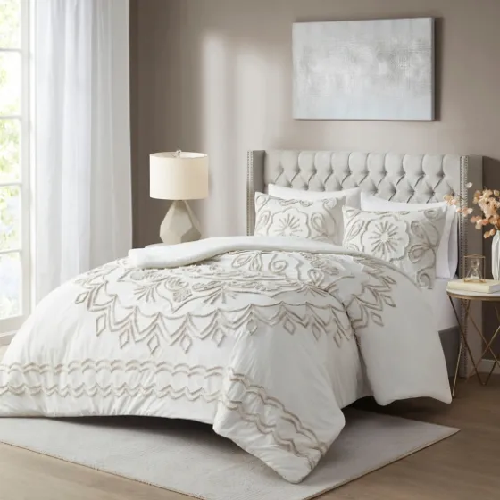 Cream Medallion California King Comforter Set-Kirkland's Home Fashion