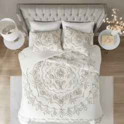 Cream Medallion California King Comforter Set-Kirkland's Home Fashion