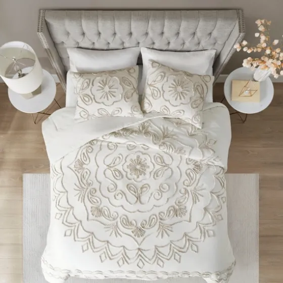 Cream Medallion California King Comforter Set-Kirkland's Home Fashion