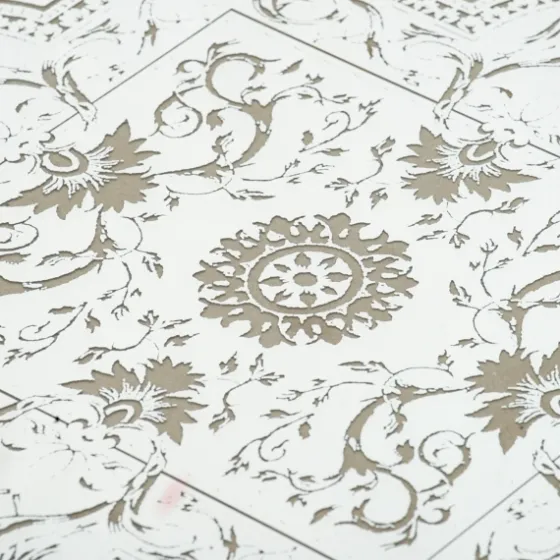Cream Moroccan Pattern Tray With Gold Edges-Kirkland's Home Clearance