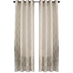 Cream Ogival Sheer Single Curtain Panel, 84 In.-Kirkland's Home Cheap