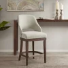 Cream Open Back Swivel Base Counter Stool-Kirkland's Home Clearance