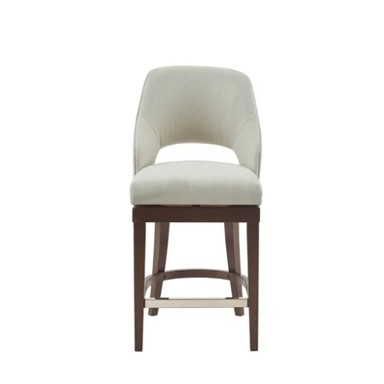 Cream Open Back Swivel Base Counter Stool-Kirkland's Home Clearance