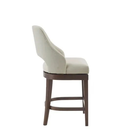 Cream Open Back Swivel Base Counter Stool-Kirkland's Home Clearance