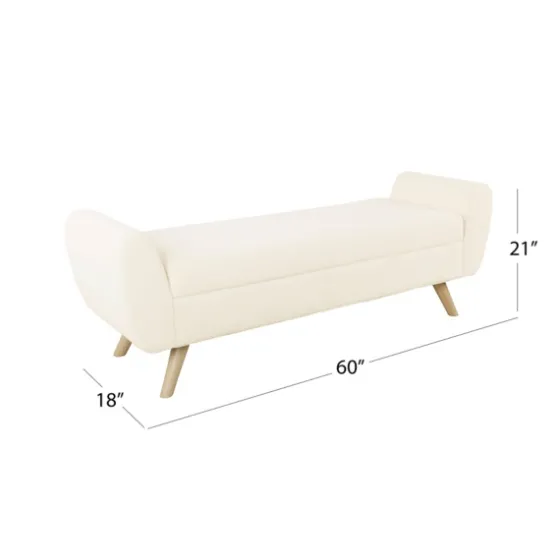 Cream Sherpa And Wood Storage Bench-Kirkland's Home Flash Sale