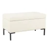 Cream Sherpa Boucle Storage Bench-Kirkland's Home Flash Sale