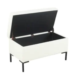 Cream Sherpa Boucle Storage Bench-Kirkland's Home Flash Sale