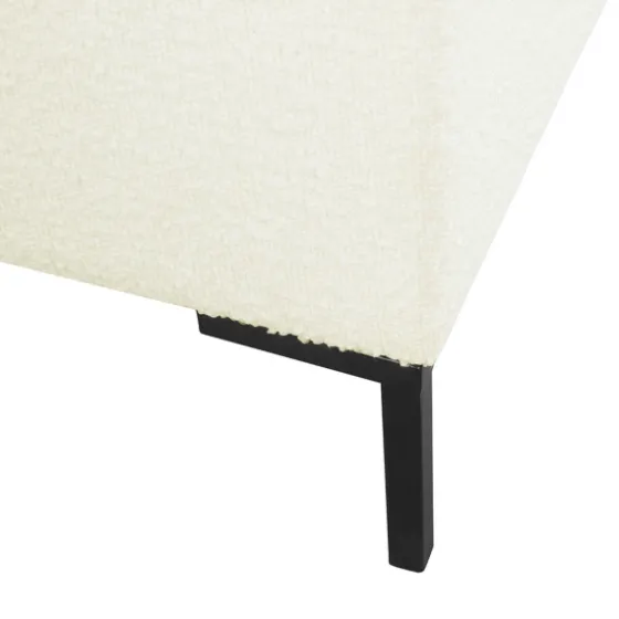 Cream Sherpa Boucle Storage Bench-Kirkland's Home Flash Sale