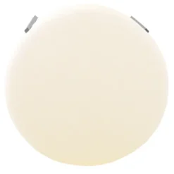 Cream Sherpa Upholstered Metal Ottoman-Kirkland's Home Clearance