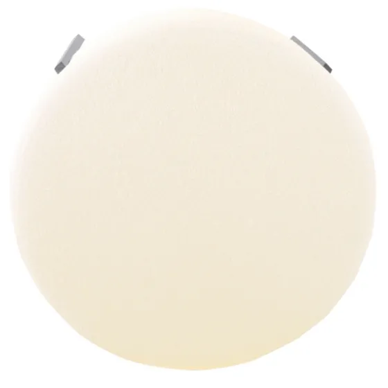 Cream Sherpa Upholstered Metal Ottoman-Kirkland's Home Clearance