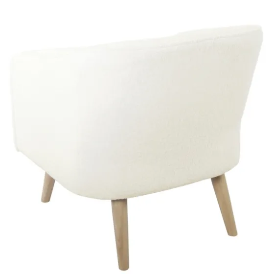 Cream Sherpa Upholstered Barrel Accent Chair-Kirkland's Home Fashion