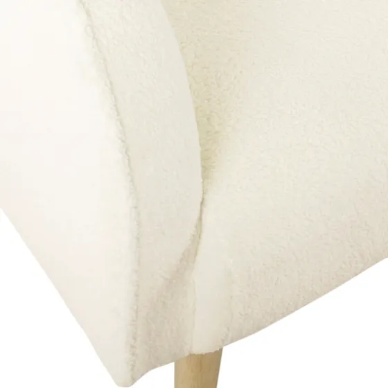 Cream Sherpa Upholstered Barrel Accent Chair-Kirkland's Home Fashion