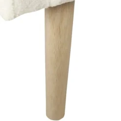 Cream Sherpa Upholstered Barrel Accent Chair-Kirkland's Home Fashion