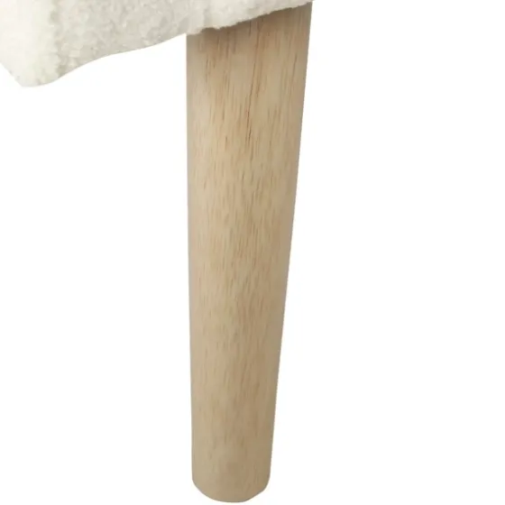 Cream Sherpa Upholstered Barrel Accent Chair-Kirkland's Home Fashion