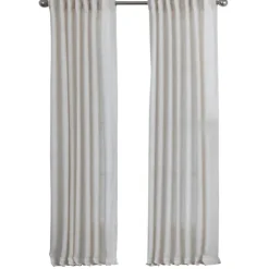 Cream Solid Pleated Single Curtain Panel, 84 In.-Kirkland's Home Discount