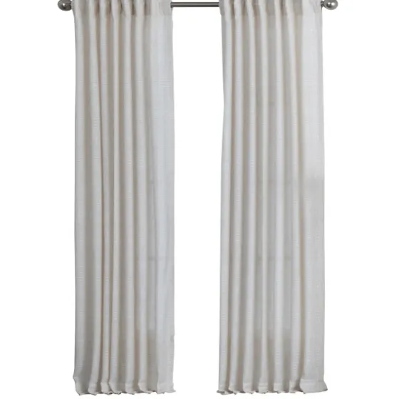 Cream Solid Pleated Single Curtain Panel, 84 In.-Kirkland's Home Discount