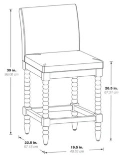 Cream Spindle Legs Counter Stool-Kirkland's Home Flash Sale