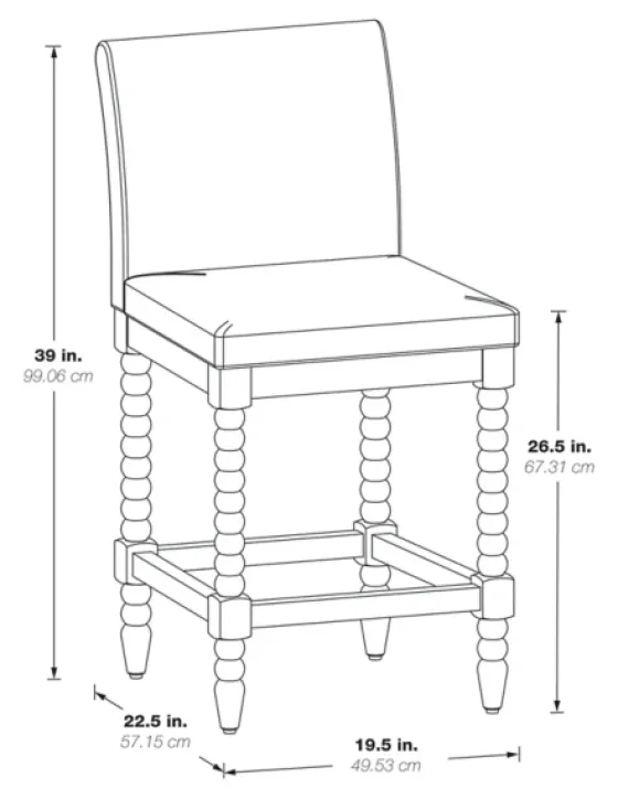 Cream Spindle Legs Counter Stool-Kirkland's Home Flash Sale