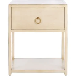 Cream Square Wood Nightstand-Kirkland's Home New