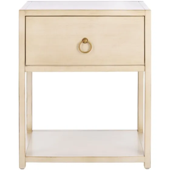 Cream Square Wood Nightstand-Kirkland's Home New