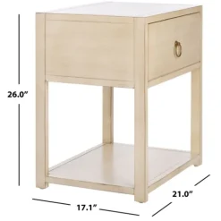 Cream Square Wood Nightstand-Kirkland's Home New