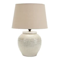 Cream Terracotta And Linen Table Lamp-Kirkland's Home Best Sale
