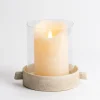 Cream Textured Base Hurricane, 7 In.-Kirkland's Home Discount