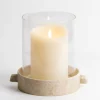 Cream Textured Base Hurricane, 9 In.-Kirkland's Home Cheap