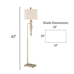 Cream Traditional Spindle Floor Lamp-Kirkland's Home Outlet
