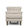 Cream Tufted Armchair With Lumbar Pillow-Kirkland's Home New