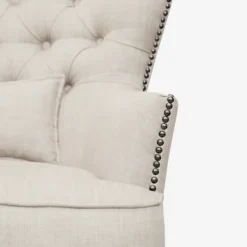 Cream Tufted Armchair With Lumbar Pillow-Kirkland's Home New