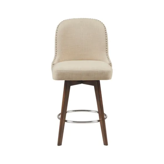 Cream Tufted Back Swivel Counter Stool-Kirkland's Home Fashion