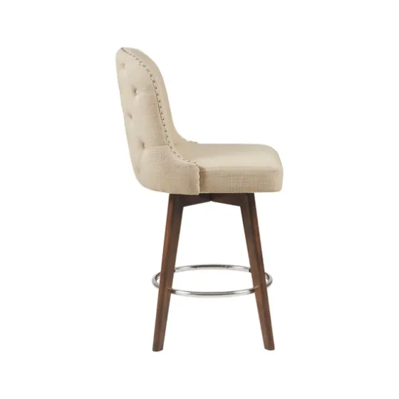 Cream Tufted Back Swivel Counter Stool-Kirkland's Home Fashion