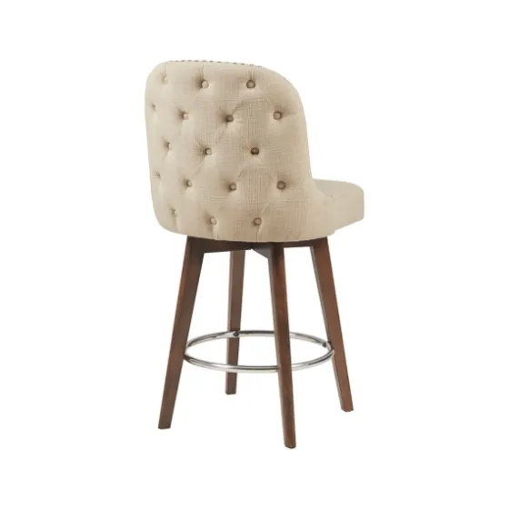Cream Tufted Back Swivel Counter Stool-Kirkland's Home Fashion