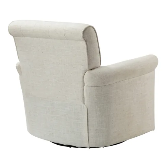 Cream Tufted Swivel Accent Chair-Kirkland's Home Best Sale