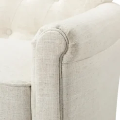 Cream Tufted Swivel Accent Chair-Kirkland's Home Best Sale