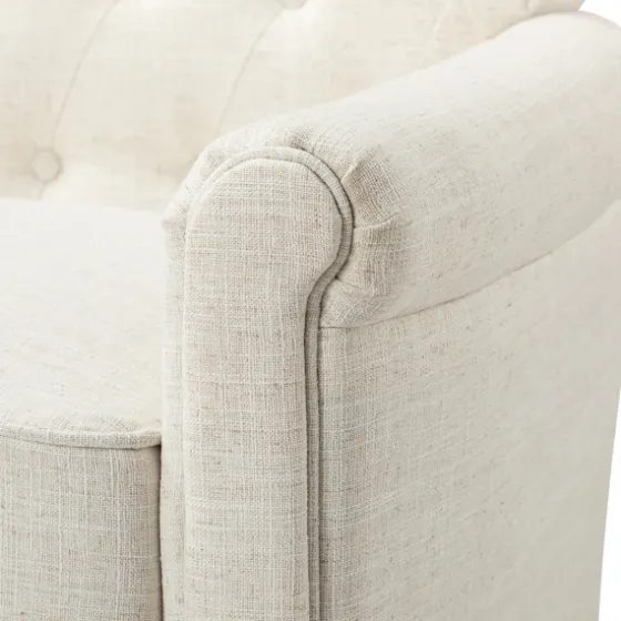Cream Tufted Swivel Accent Chair-Kirkland's Home Best Sale